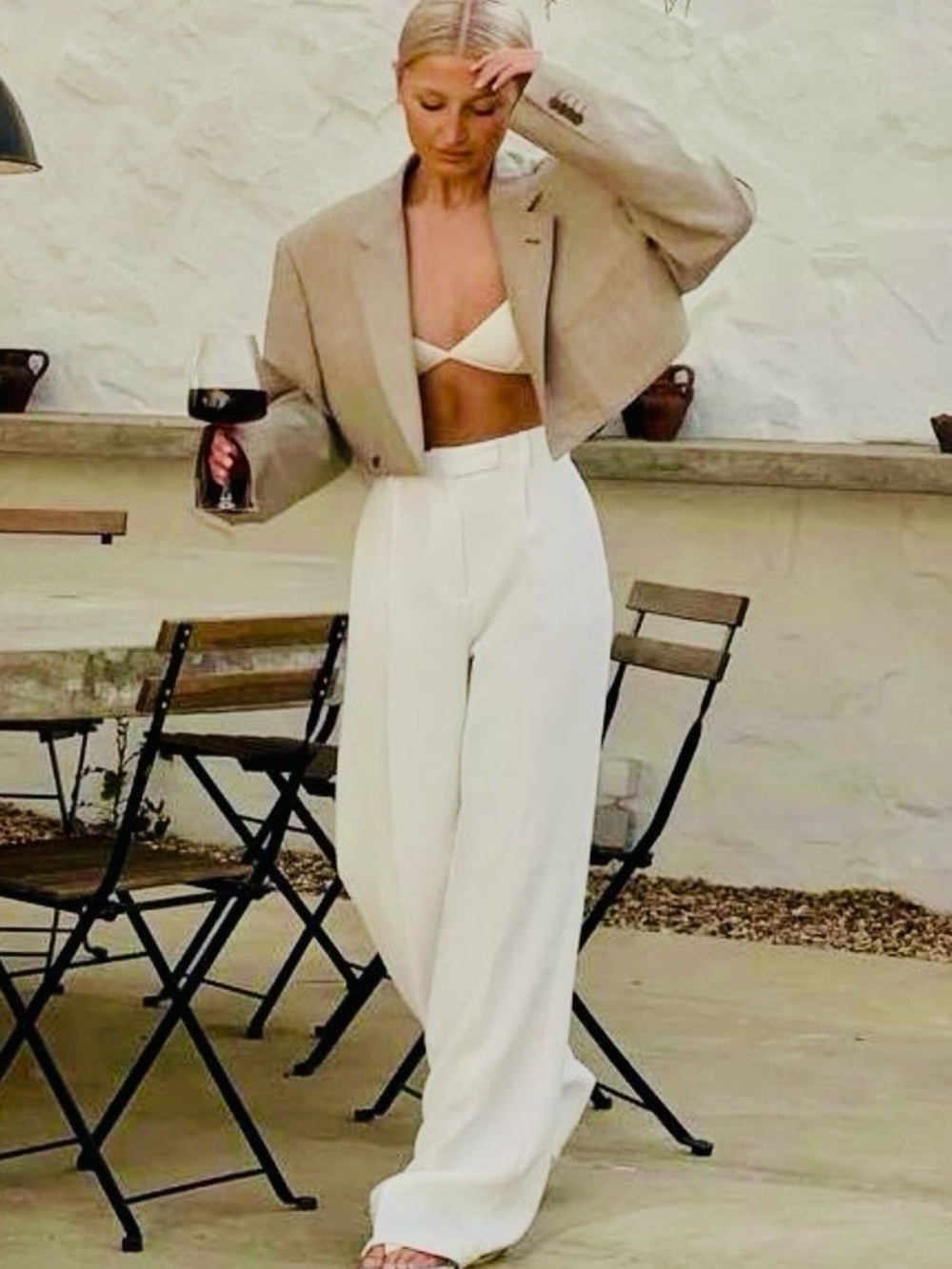 NWOT Zara Crop Blazer Size M
